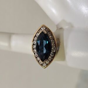 Vintage Topaz & quartz & Silver fabulous ring